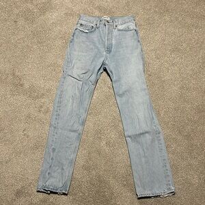 Agolde Straight Leg High Waisted Jeans